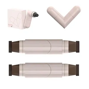Gel Eyeliner Pencil Set, 2025 Upgraded Foldable Eyeliner Stamp for Perfect Wings, Waterproof Eyeliners Tool, Smudge Proof Eyeliners Pen for Beginners (2pcs Brown)