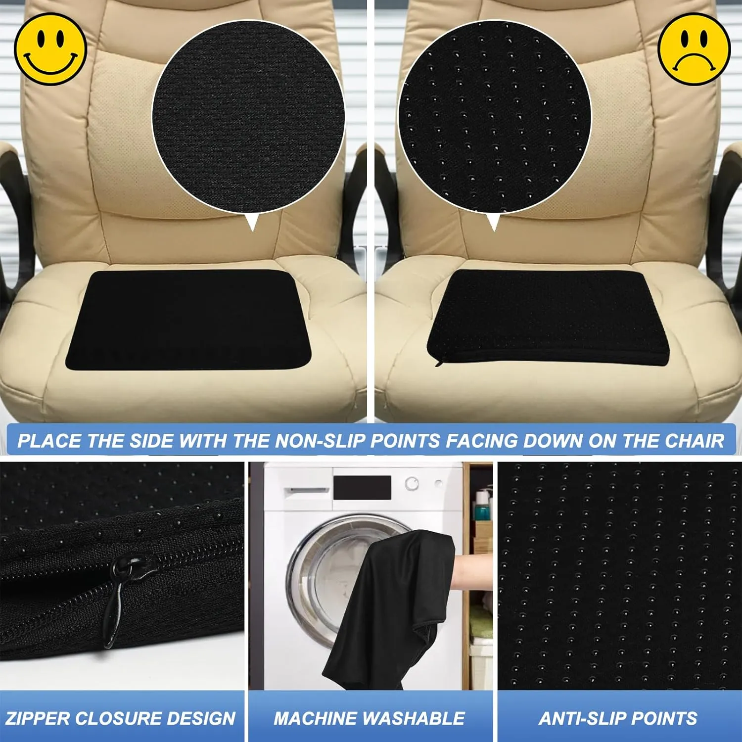 Gel Seat Cushion for Long Sitting, (10 Inch Mini) Soft＆Breathable Gel Cushions for Pressure Relief, Honeycomb Seat Cushion, Seat Pad for Kids