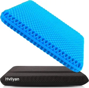 Gel Seat Cushion for Long Sitting (Thick & Extra Large), Gel Cushion for Wheelchair Soft, Gel Chair Cushion Comfy, Gel Car Seat Cushion Breathable, Gel Seat Cushion for Office Chair for Hip Pain
