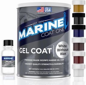 Gel Coat, White Without Wax with MEKP Catalyst