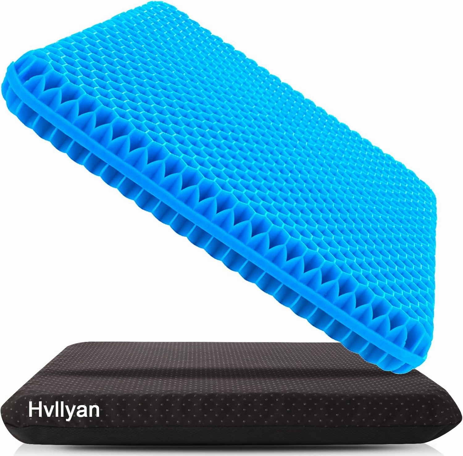 Gel Seat Cushion for Long Sitting (Thick & Extra Large), Gel Cushion for Wheelchair Soft, Gel Chair Cushion Comfy, Gel Car Seat Cushion Breathable, Gel Seat Cushion for Office Chair for Hip Pain