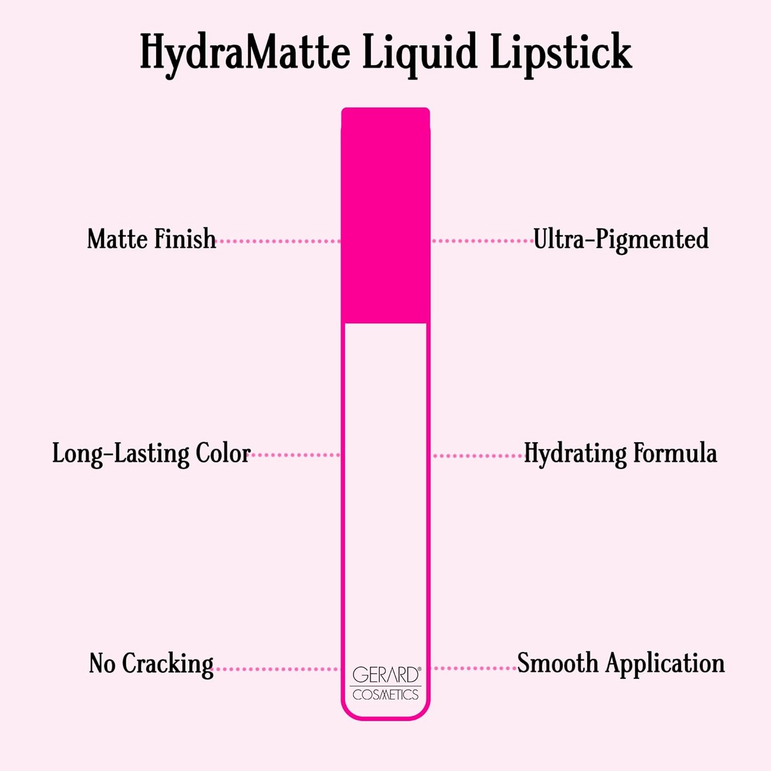 Gerard Cosmetics HydraMatte Liquid Lipstick Cher, Mauve Lipstick with Matte Finish, Long Lasting and Non Drying, Super Pigmented Fully Opaque Lip Color