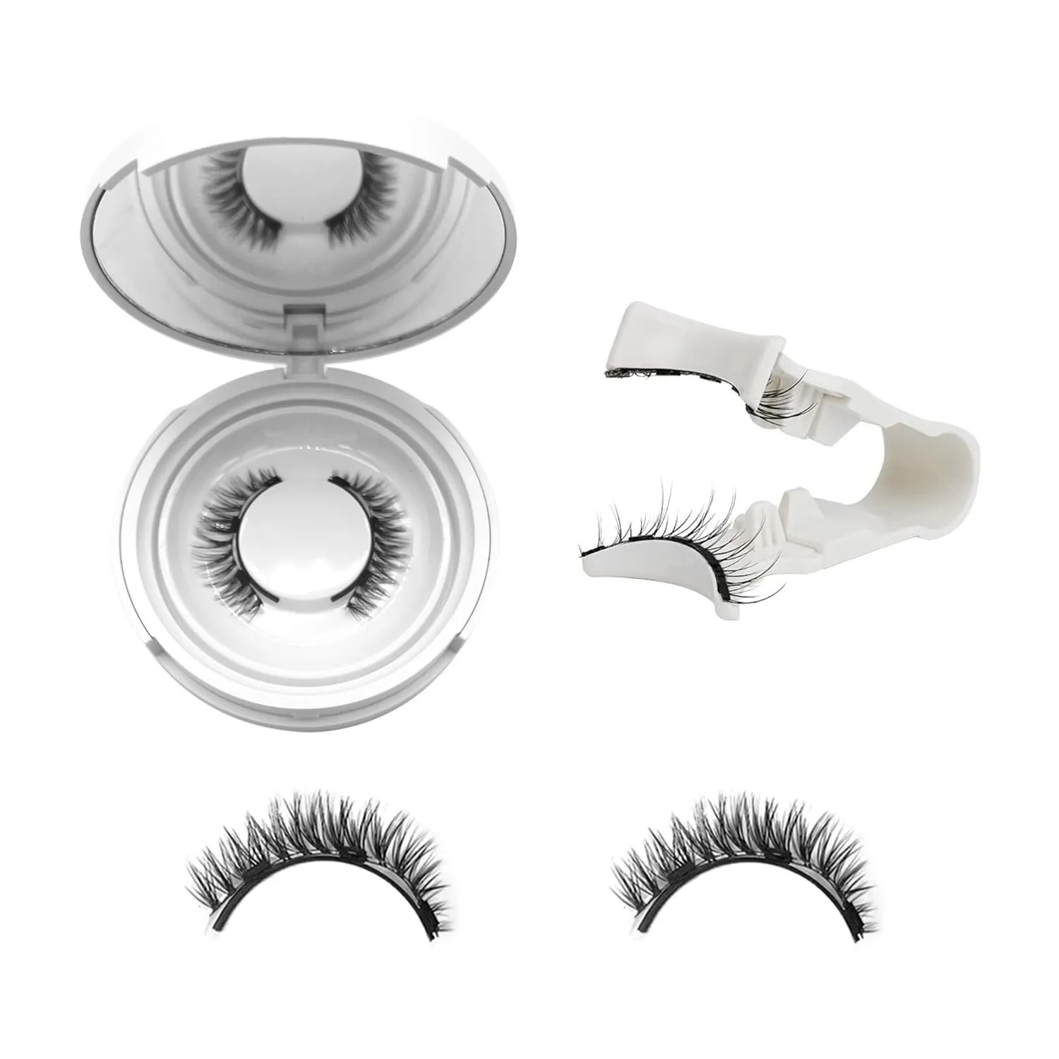Giani Magnetic Eyelashes with Applicator, Magnetic Eyelashes Natural Look,Reusable Magnet Lashes No Glue Needed Soft Lashes Kit(Fuller)