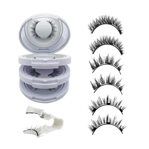 Giani Magnetic Eyelashes with Applicator, Magnetic Eyelashes Natural Look,Reusable Magnet Lashes No Glue Needed Soft Lashes Kit(Natural Simple Fuller)