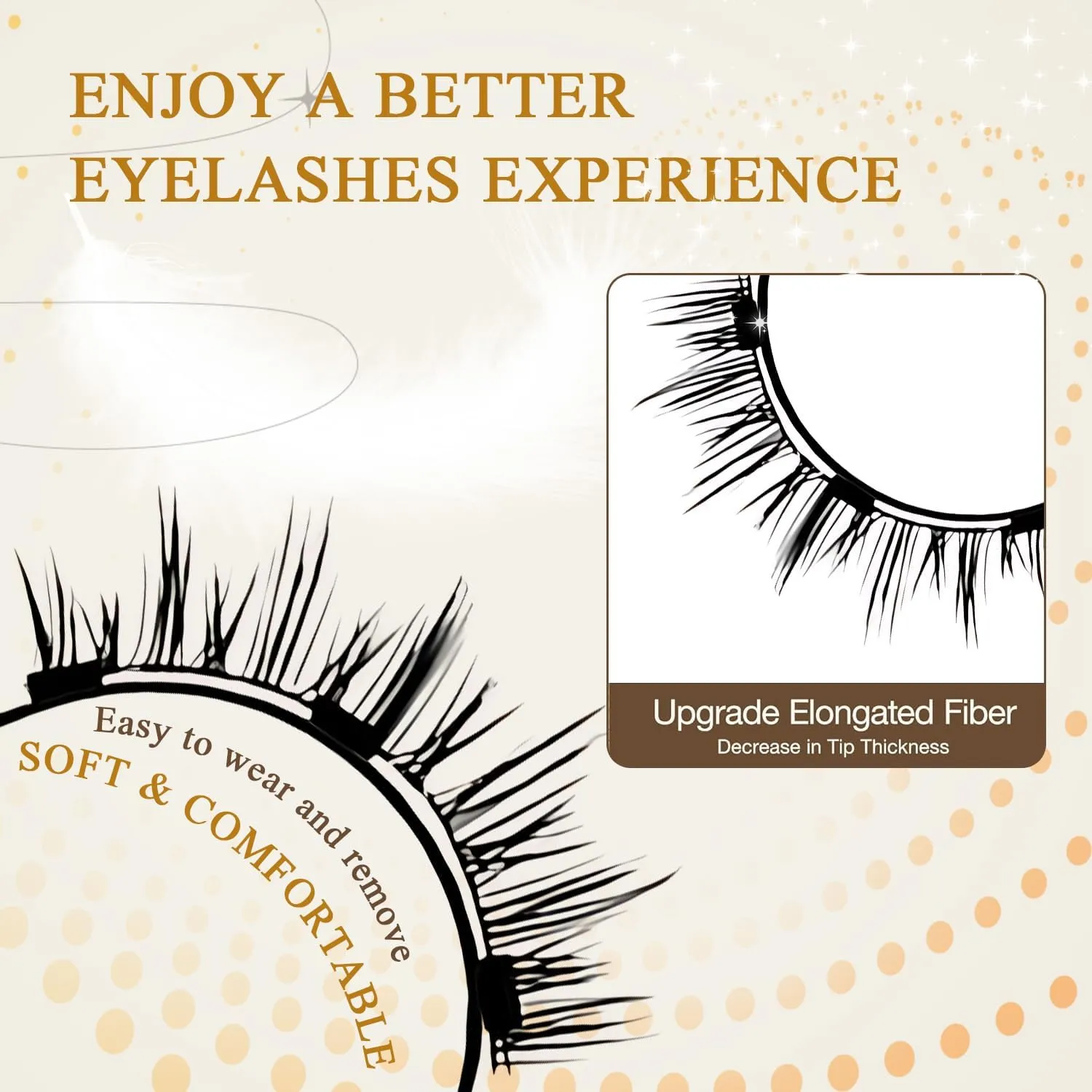 Ginani Magnetic Eyelashes Kit,Magnetic Eyelashes with Applicator Natural Look,Reusable No Glue Needed Soft Lashes,Easy to Wear and Remove(Fuller)