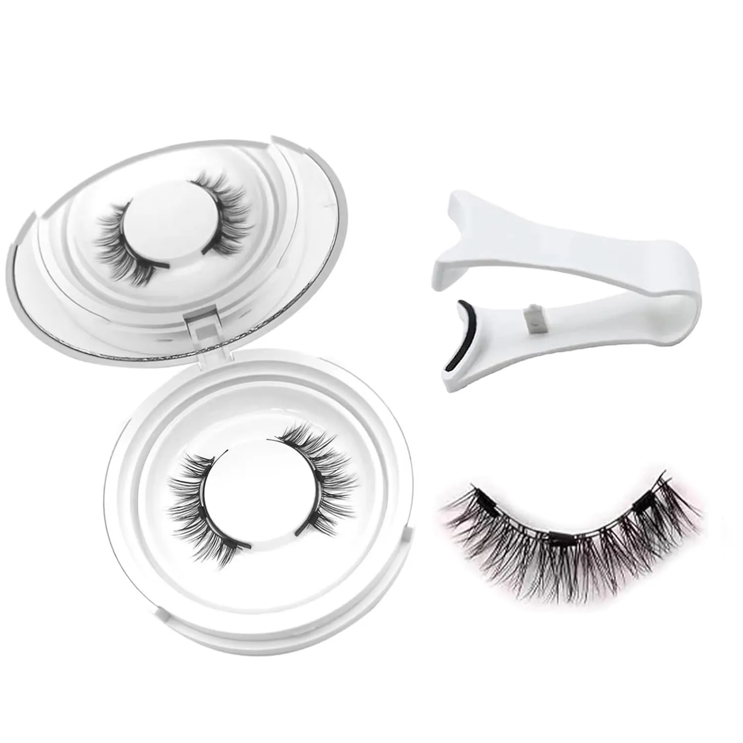 Ginani Magnetic Eyelashes Kit,Magnetic Eyelashes with Applicator Natural Look,Reusable No Glue Needed Soft Lashes,Easy to Wear and Remove(Fuller)