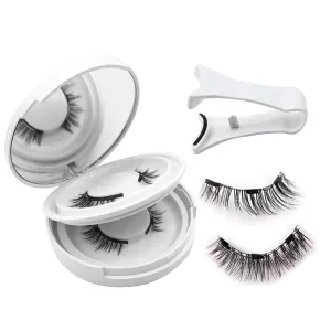 Ginani Magnetic Lashes,Ginani Magnetic Lashes Kit,Magnet Eyelashes with Applicator Natural Look,Reusable No Glue Needed Soft Eyelashes Kit for Women(Natural Fuller)