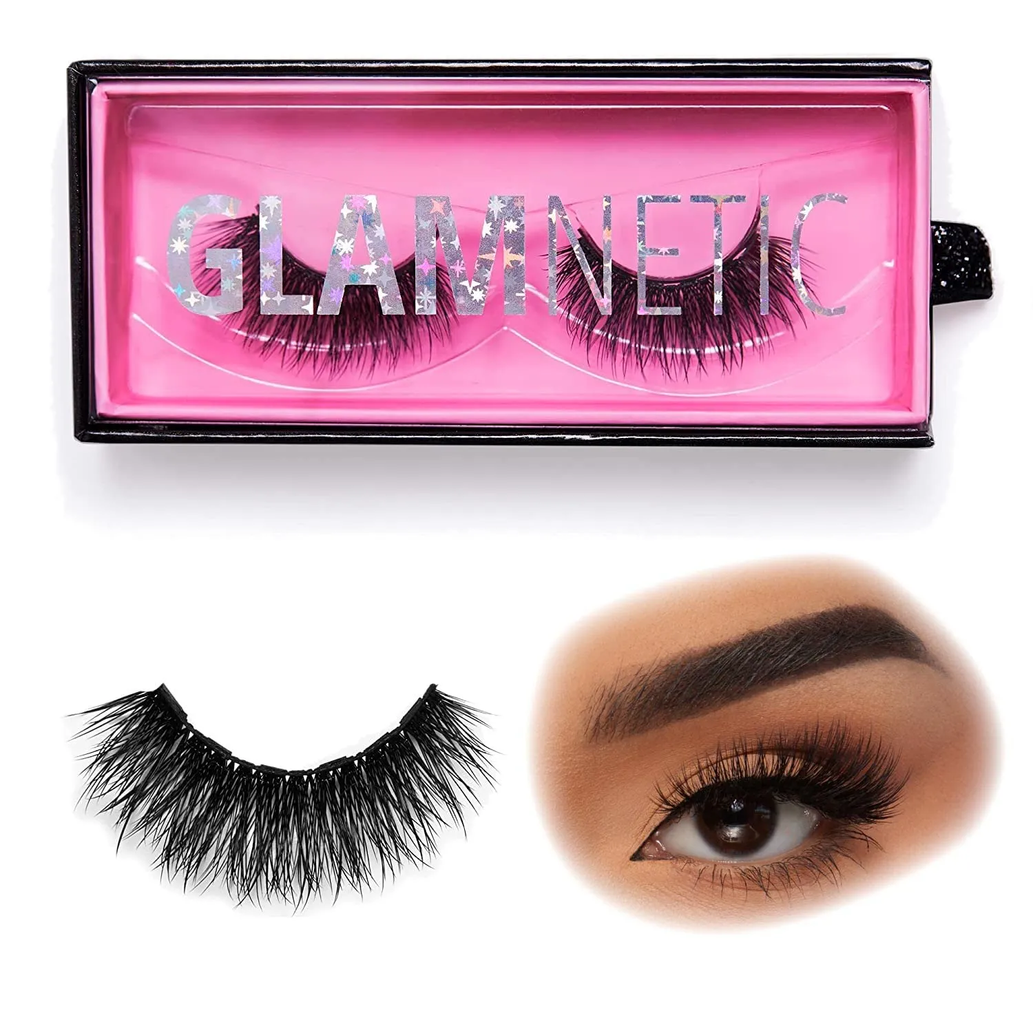 Glamnetic Magnetic Eyelashes - Bo
 Babe |Magnetic Lashes, 60 Wears Reusable High Volume Faux Mink Lashes - 1 Pair