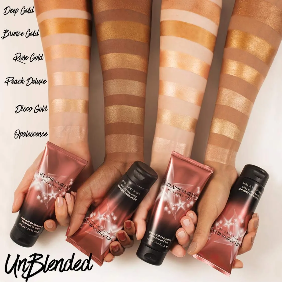 Gleam Body Radiance All In One Makeup, Moisturizer & Glow For Face & Body - Disco Gold, Mini 1 fl.oz.