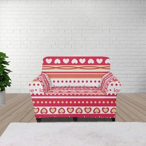 GLENLCWE Valentines Day Pink Couch Covers for 1 Seater Cushion Couch Sofa Sofa Slipcovers Stretch Sofa Cover Washable Furniture Protector for Living Room