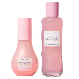 Glow Recipe Niacinamide Dew Drops Facial Serum & Illuminating Makeup Primer (40 ml)   Watermelon Glow PHA   BHA Facial Toner & Pore Minimizer with Hyaluronic Acid (150 ml)