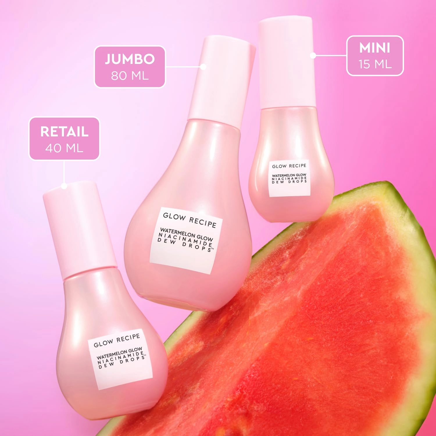 Glow Recipe Watermelon Niacinamide Dew Drops - Brightening, Plumping Hydrating Face Serum, Makeup Primer   Liquid Highlighter with Hyaluronic Acid - Dewy & Glowing Korean Skin Care (80ml)