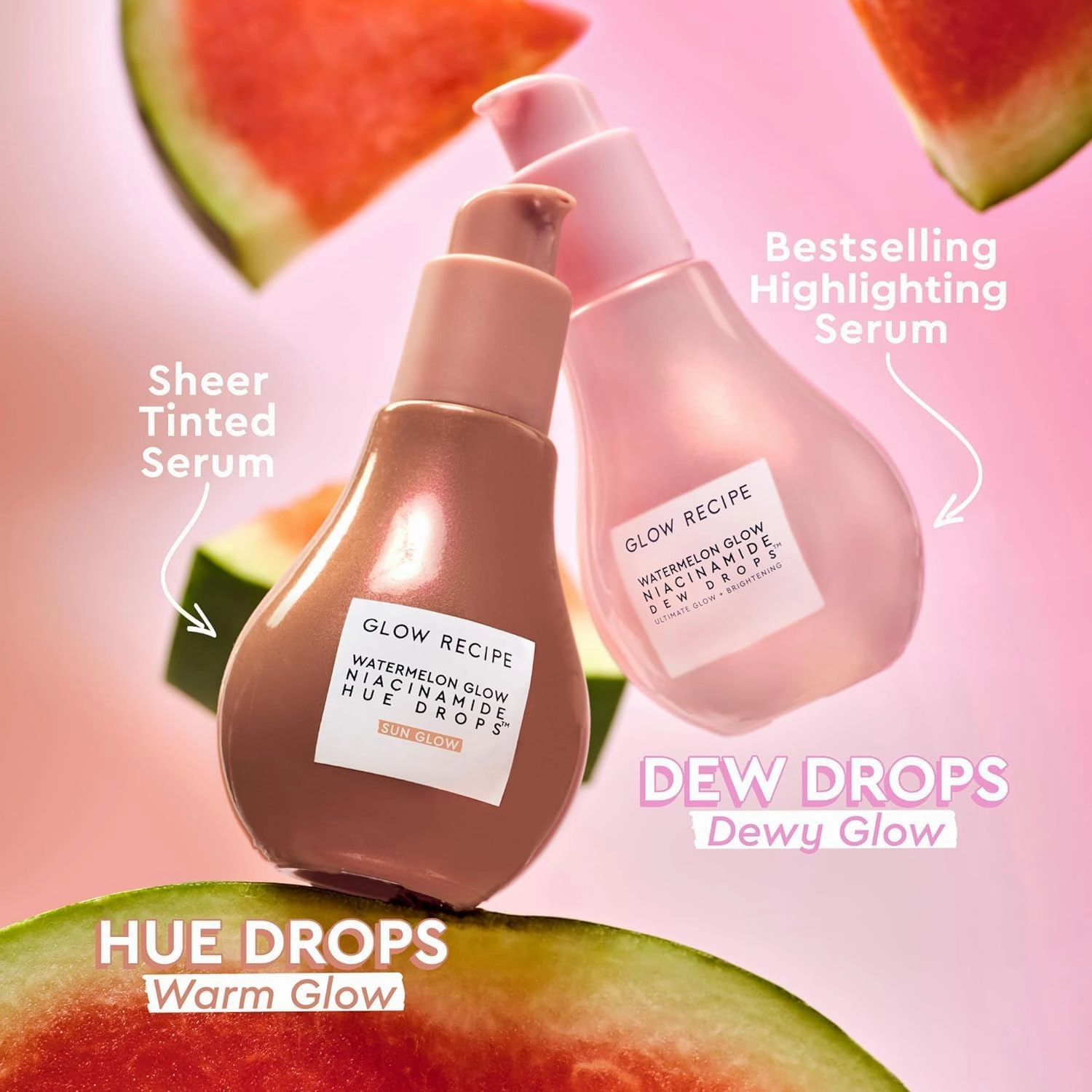 Glow Recipe Watermelon Niacinamide Dew Drops - Brightening, Plumping Hydrating Face Serum, Makeup Primer   Liquid Highlighter with Hyaluronic Acid - Dewy & Glowing Korean Skin Care (80ml)