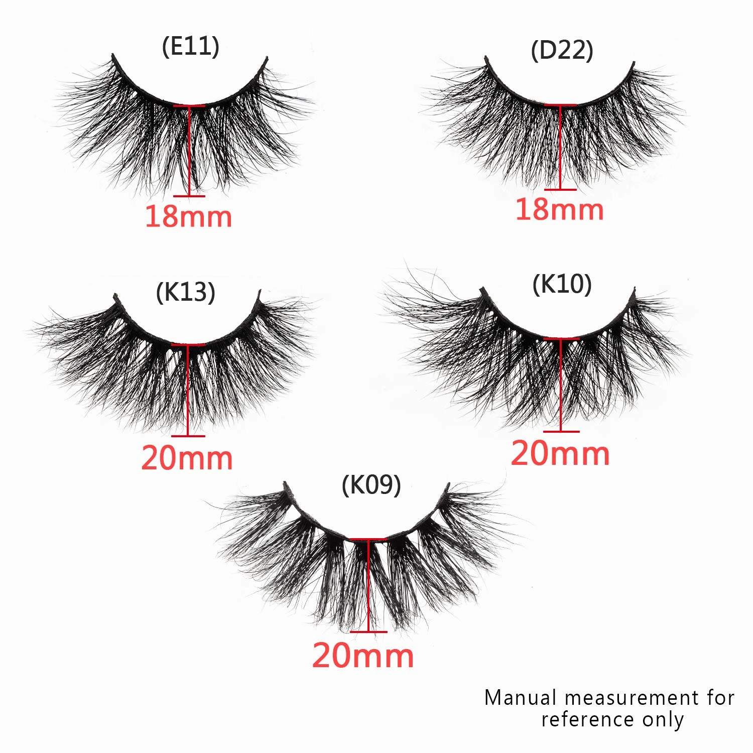 GOO GOO 3D Mink Eyelashes, Middle Long Crossed Cluster Type Fake Eyelashes 18mm-20mm 5 Styles Multipack Natural Layered Hand Made Strips Siberian Mink Fur Lashes Fluffy Full False Eyelashes