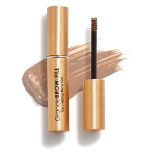 Grande Cosmetics GrandeBROW-FILL Volumizing Brow Gel, Tinted or Clear Eyebrow Mascara, Soft Flexible Hold, Water Resistant