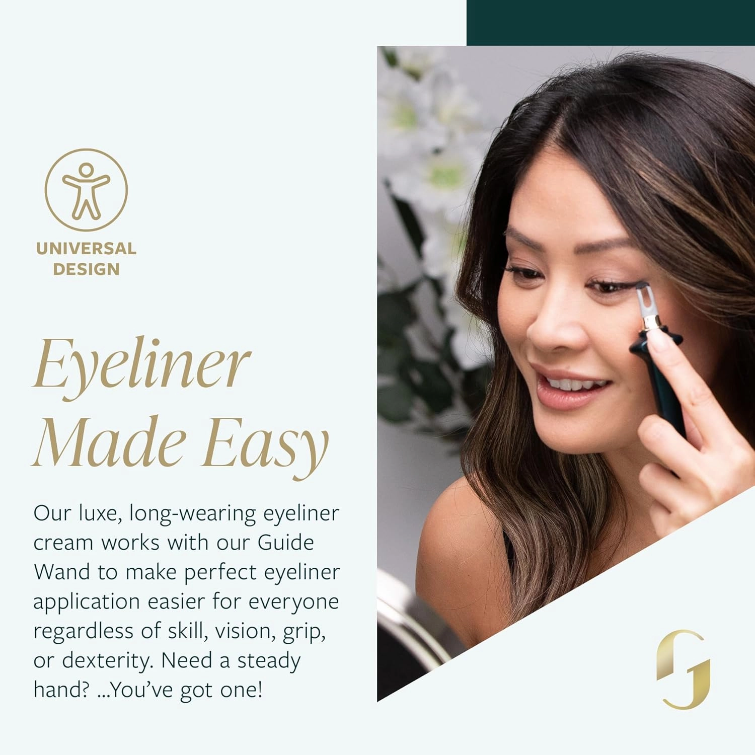 Guide Beauty GUIDE Line Luxe Long-Wear Black Eyeliner Cream, Easy Tightlining & Winged Make-up, 0.14 oz (Black)