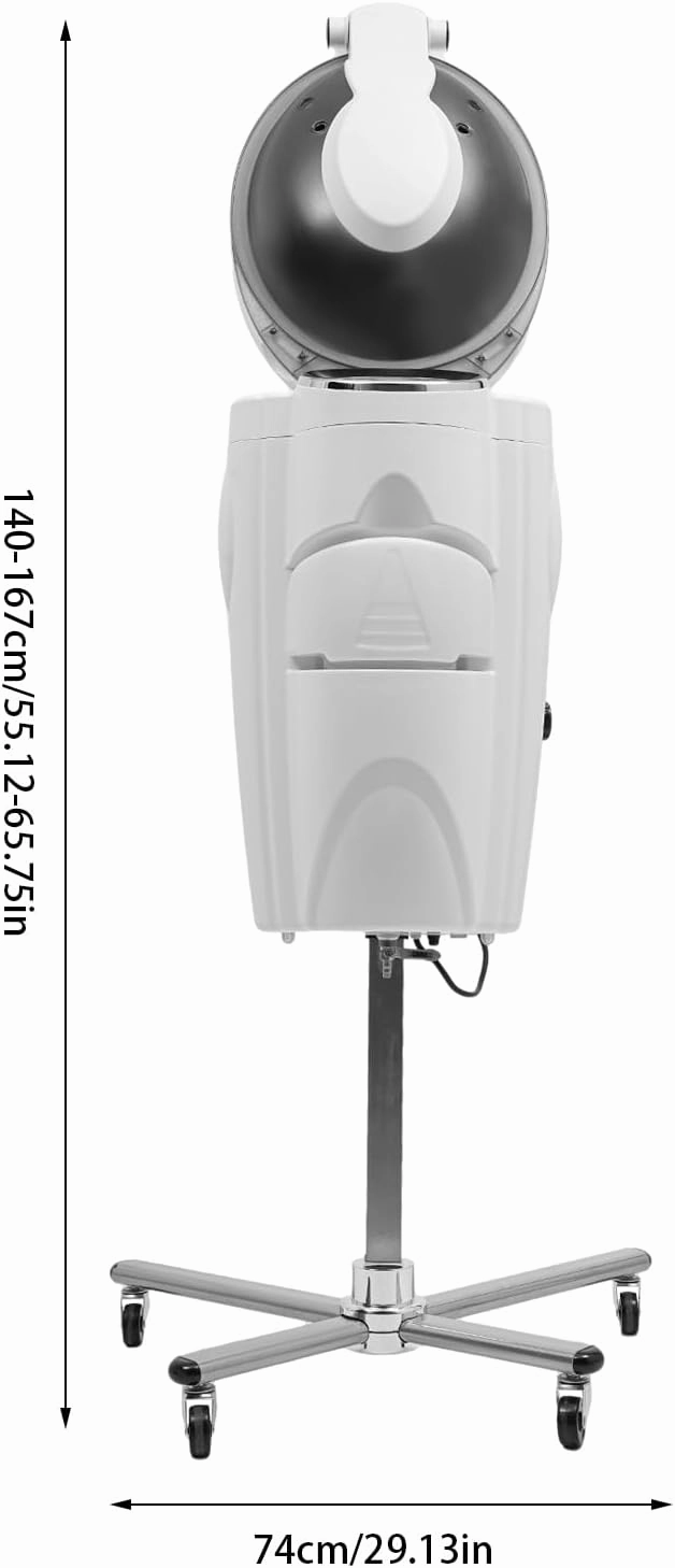 Hair Steamer,700W Multi-Function Height Adjustable Standing Hair Steamer with Wheels,for Hairdressing Salons, Barber Shops,110V (White)