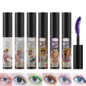 Halloween gifts Lash Colored Mascara Makeup Volumizing Volume Building Waterproof Sensational Washable Lengthening Natural Long-Lasting… (6 Colors)