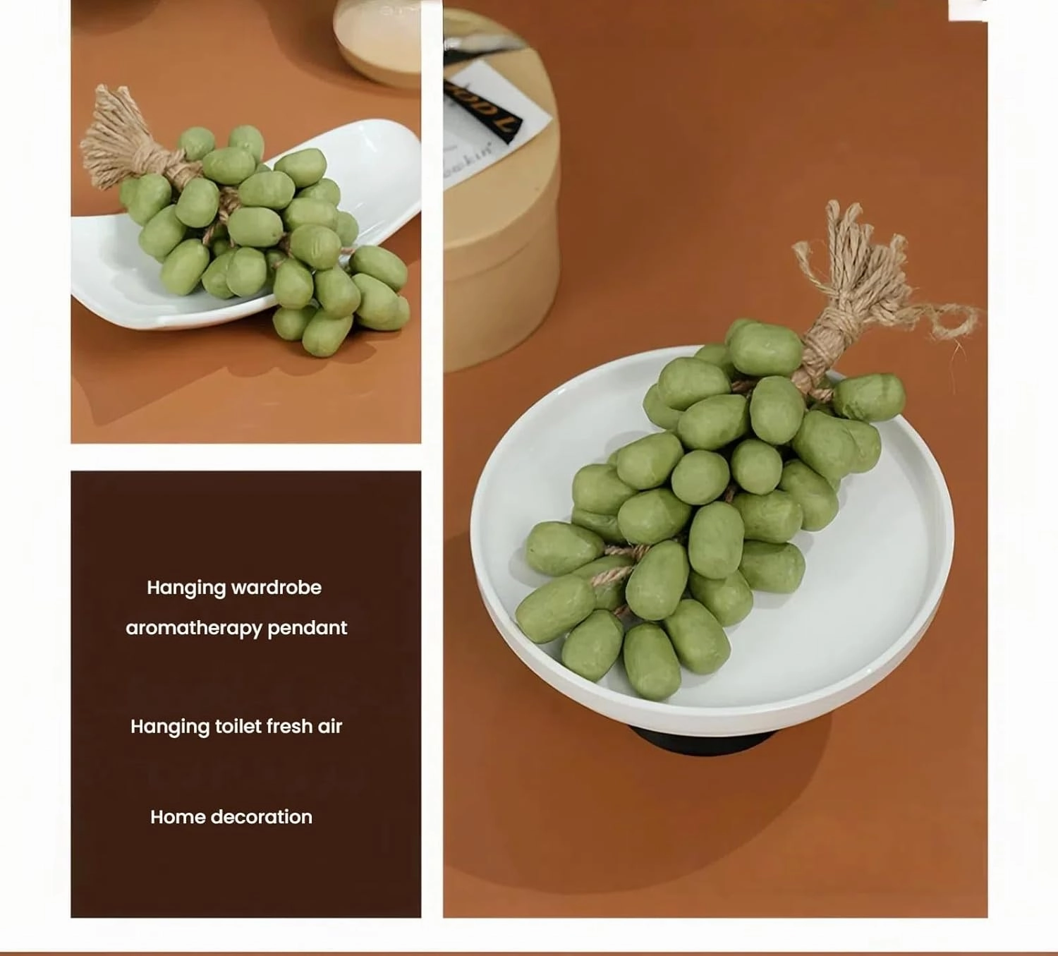 Handcrafted Grape Soap Cold Process Soap Bar Decorative Home Fragrance & Skincare Gift - for Face & Body,(20/40grapes) (40, green)