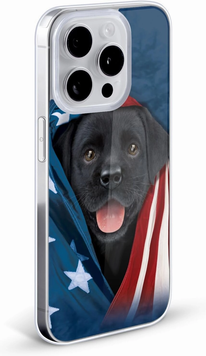 Head Case Designs Officially Licensed Vincent HIE Patriotic Black Lab Canidae Soft Gel Case Compatible with Apple iPhone 12 / iPhone 12 Pro