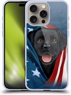 Head Case Designs Officially Licensed Vincent HIE Patriotic Black Lab Canidae Soft Gel Case Compatible with Apple iPhone 16 Pro Max