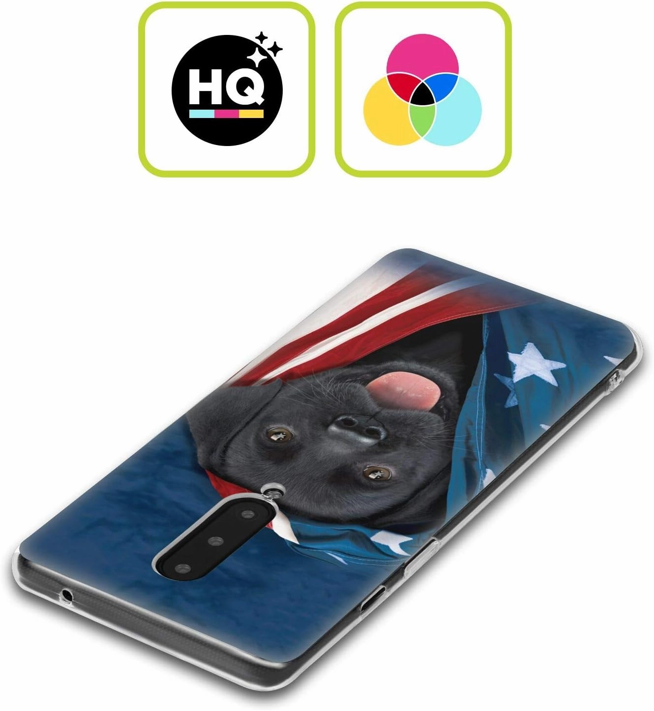 Head Case Designs Officially Licensed Vincent HIE Patriotic Black Lab Canidae Soft Gel Case Compatible with OnePlus 11 5G
