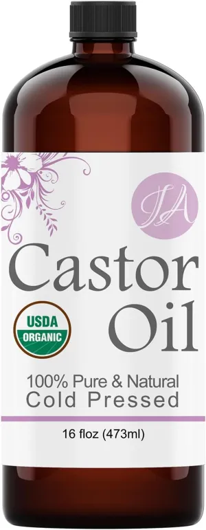 Healing Solutions Oils - 16 oz Castor Oil Organic Pure Natural, Cold Pressed, Hexane & Chemical Free Natural Solution, Lash Serum, Stimulates Growth For Hair, Eyelash, Eyebrows, Scalp & Beard - 473ml
