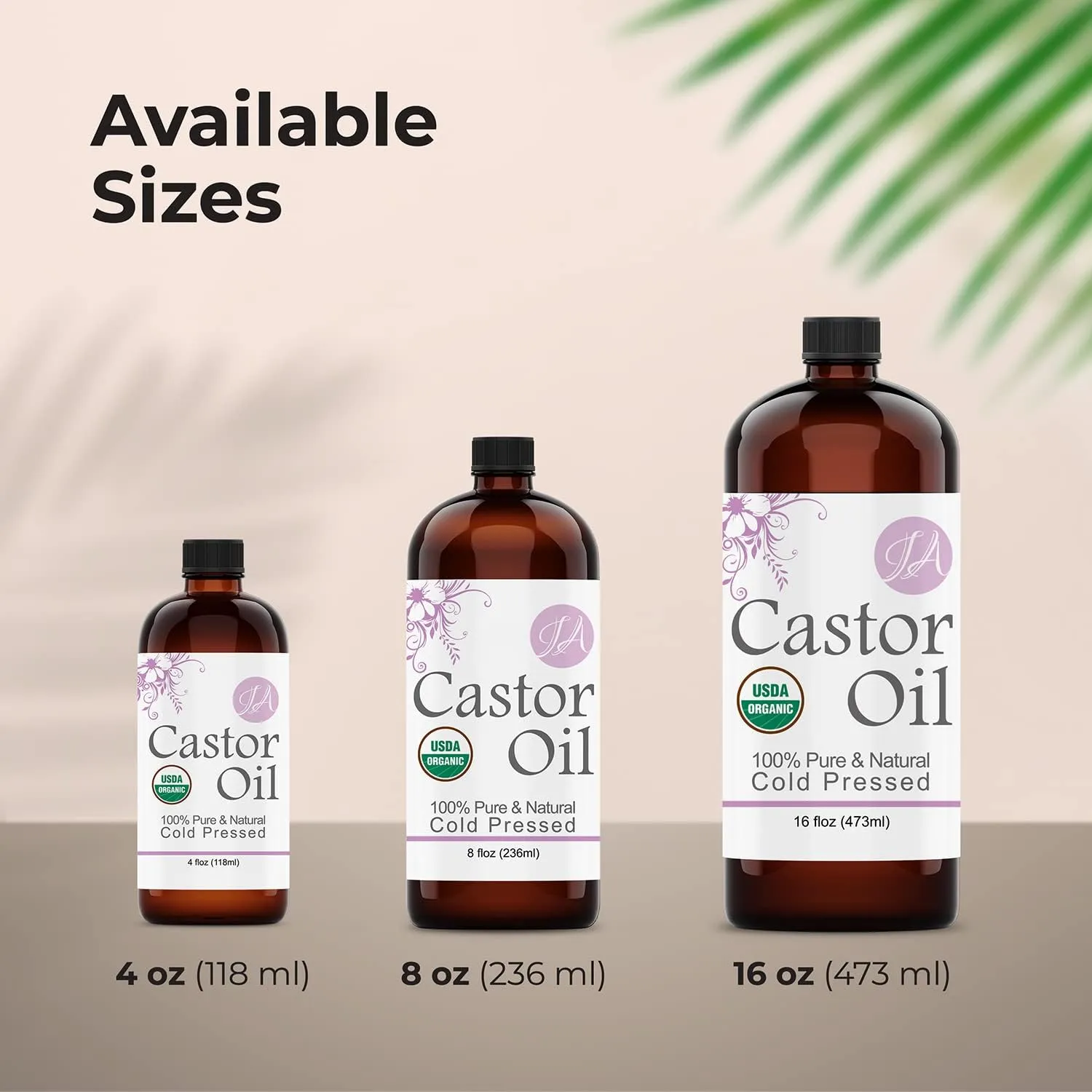 Healing Solutions Oils - 16 oz Castor Oil Organic Pure Natural, Cold Pressed, Hexane & Chemical Free Natural Solution, Lash Serum, Stimulates Growth For Hair, Eyelash, Eyebrows, Scalp & Beard - 473ml