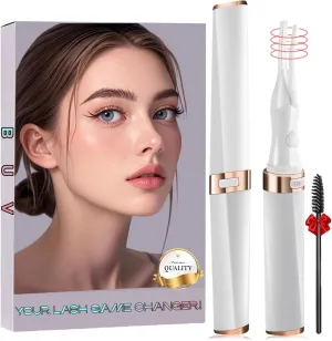 Heated Eyelash Curler - 2 in 1 Clip-Type Eyelash Curlers - Electric Eyelash Curler USB Rechargeable for 24H Long Lasting, 3 Heating Modes, 8S Fast Heating, White-A1