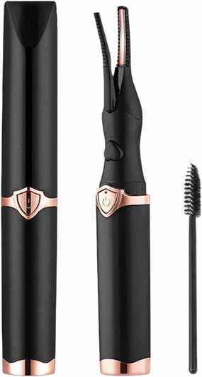 Heated Eyelash Curler for Long Lasting Natural Curling, Electric Eyelash Curler (1set Black)
