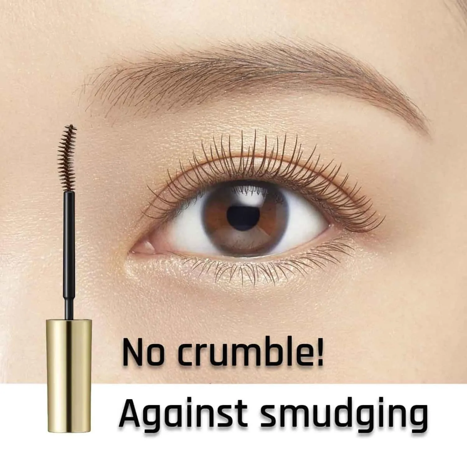 HEROINE MAKE by KISSME Long & Curl Up | Waterproof Mascara Brown, Lengthening & Volume Fiber Tubing Mascara Makeup, WP 02 Brown