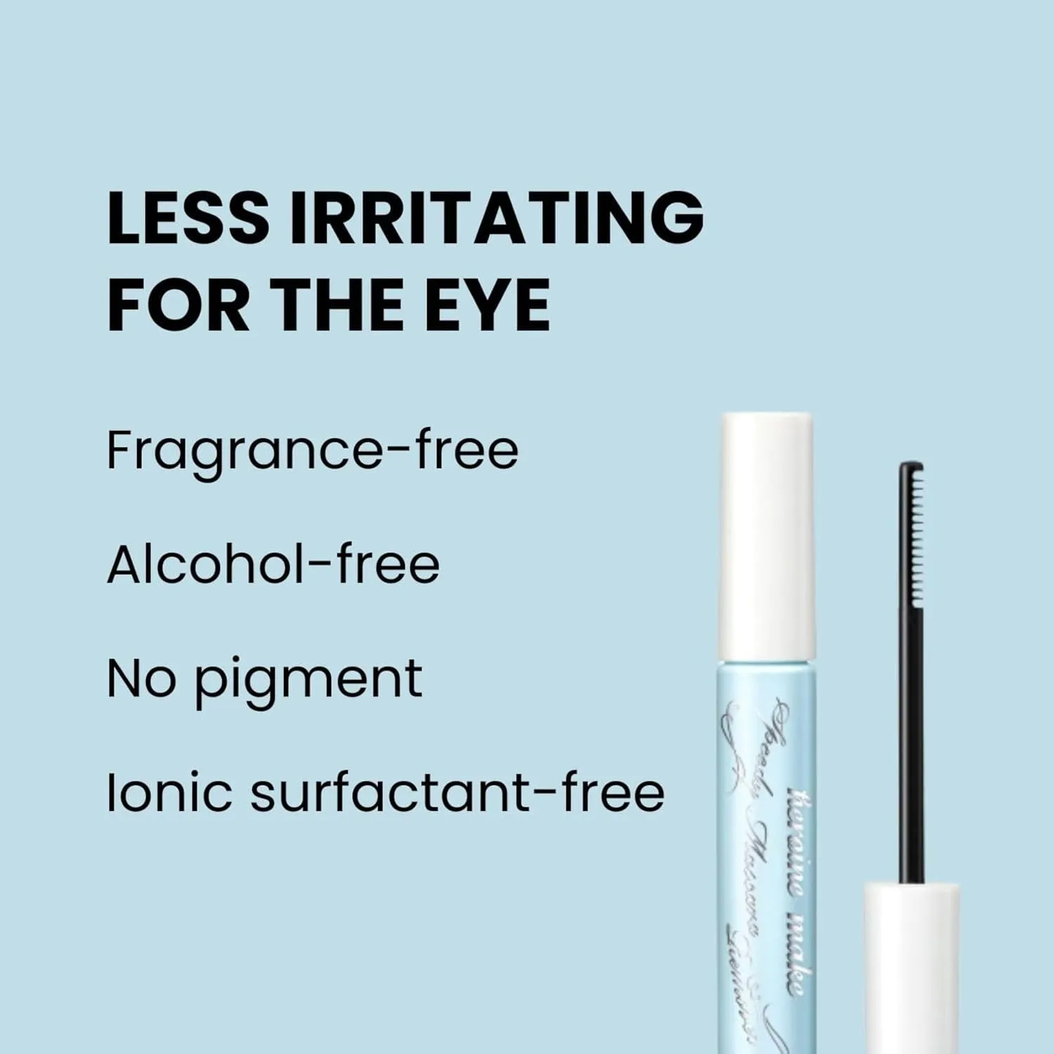 HEROINE MAKE by KISSME Mascara Duo Set | 2 Full-Size -Volumizing & Curl, Long-lasting False Eyelash Effect w/Curvy Brush Advanced Film 01 Jet Black   Gentle Eye Makeup Remover for Waterproof Mascara