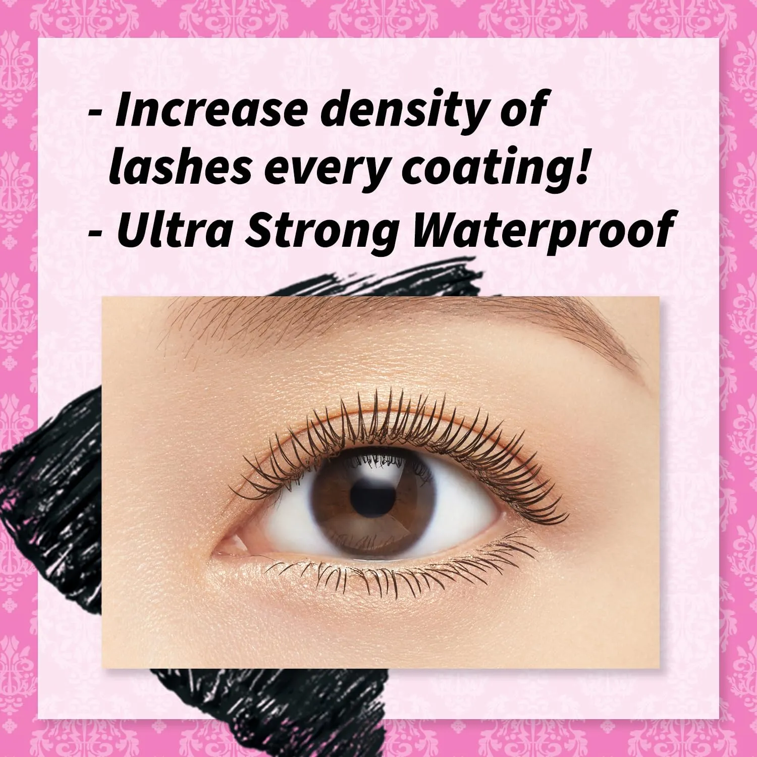 HEROINE MAKE by KISSME Mascara Duo Set | 2 Full-Size -Waterproof Volumizing Mascara Black,Defining Fiber Long-lasting False Eyelash Effect   Gentle Eye Makeup Remover for Waterproof Mascara