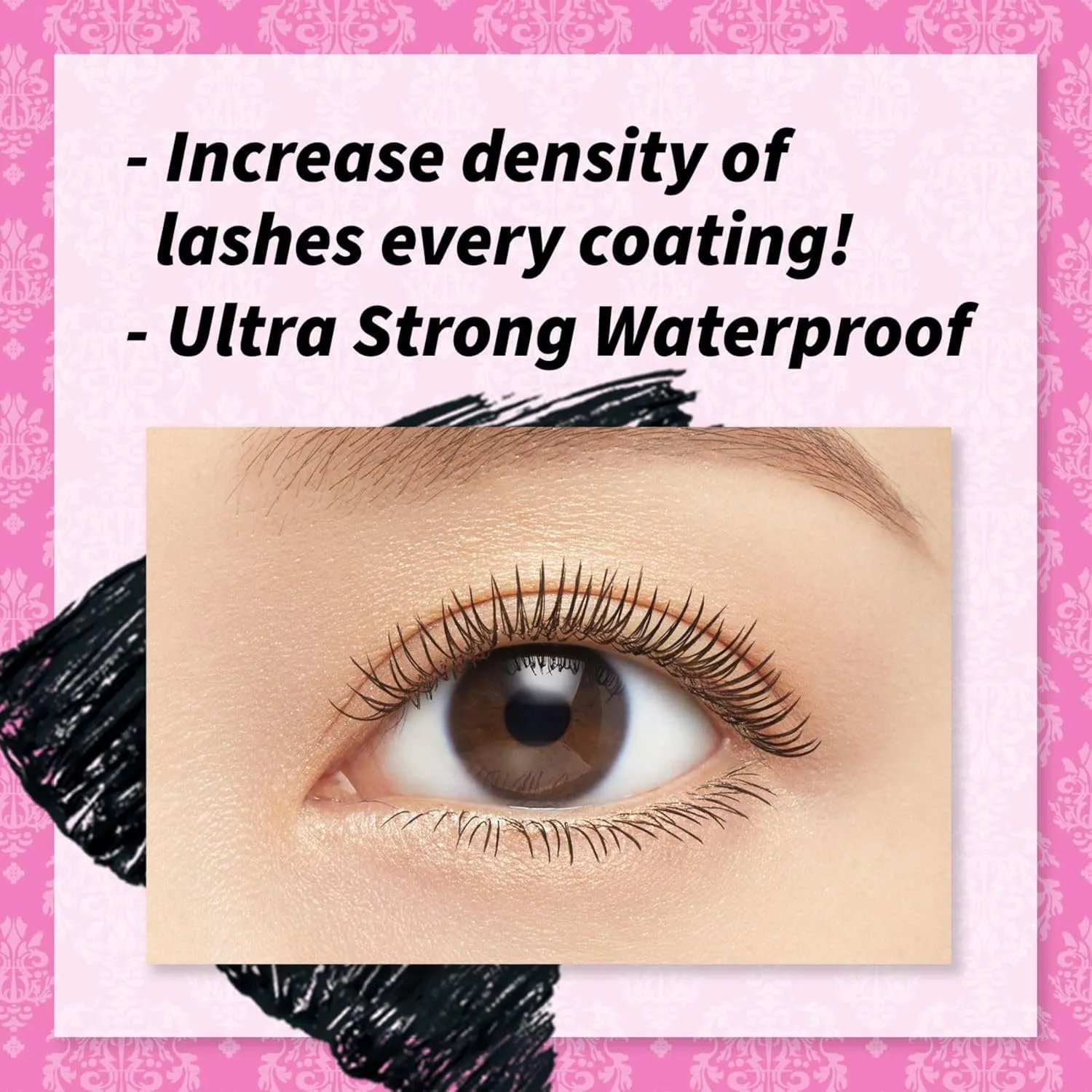 HEROINE MAKE by KISSME Mascara Trio Set | 3 Full-Size - Volumizing Eyemakeup Mascara with Waterproof Black Curvy Brush, Defining Fiber Long-lasting False Eyelash Effect, Made in Japan