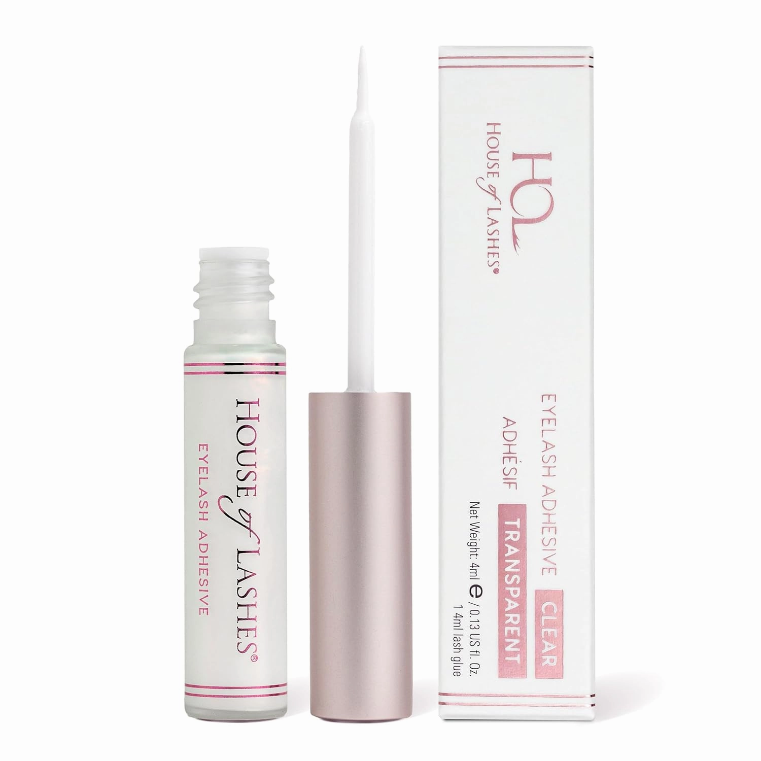 House of Lashes Eyelash Glue - Latex-Free, Clear Lash Glue for Sensitive Eyes - All Day Wear for Strip Lashes, 2 Count