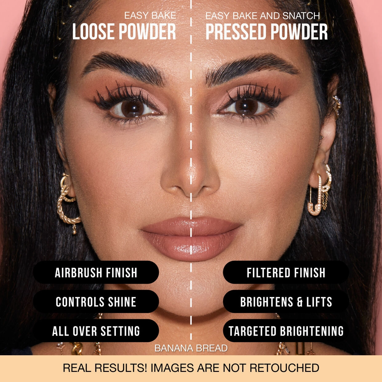 Huda Beauty Easy Bake and Snatch Pressed Talc-Free Brightening and Setting Powder