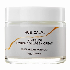 Hue Calm Kintsugi Hydra Collagen Cream – Vegan Face Moisturizer for Pore Care, Hydration & Firming – Clinical Results, 48h Moisture, Hypoallergenic, Korean Skincare