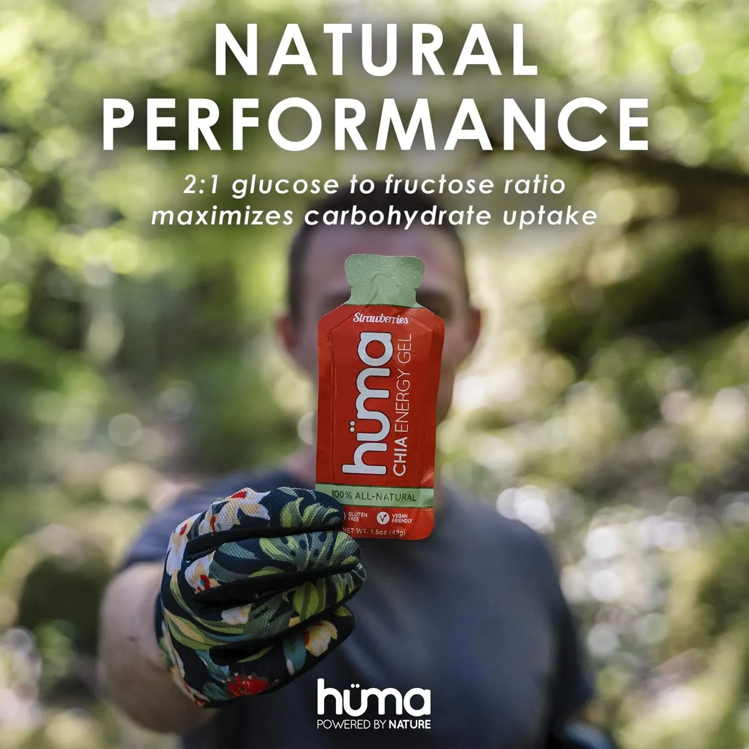 Huma Chia Energy Gel, Variety 12 Pack - Stomach Friendly, Real Food Energy Gels for Endurance Exercise