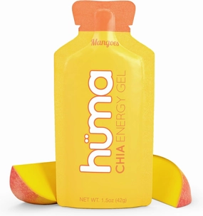 Huma Chia Energy Gel, Mangoes, 24 Gels - Premier Sports Nutrition for Endurance Exercise