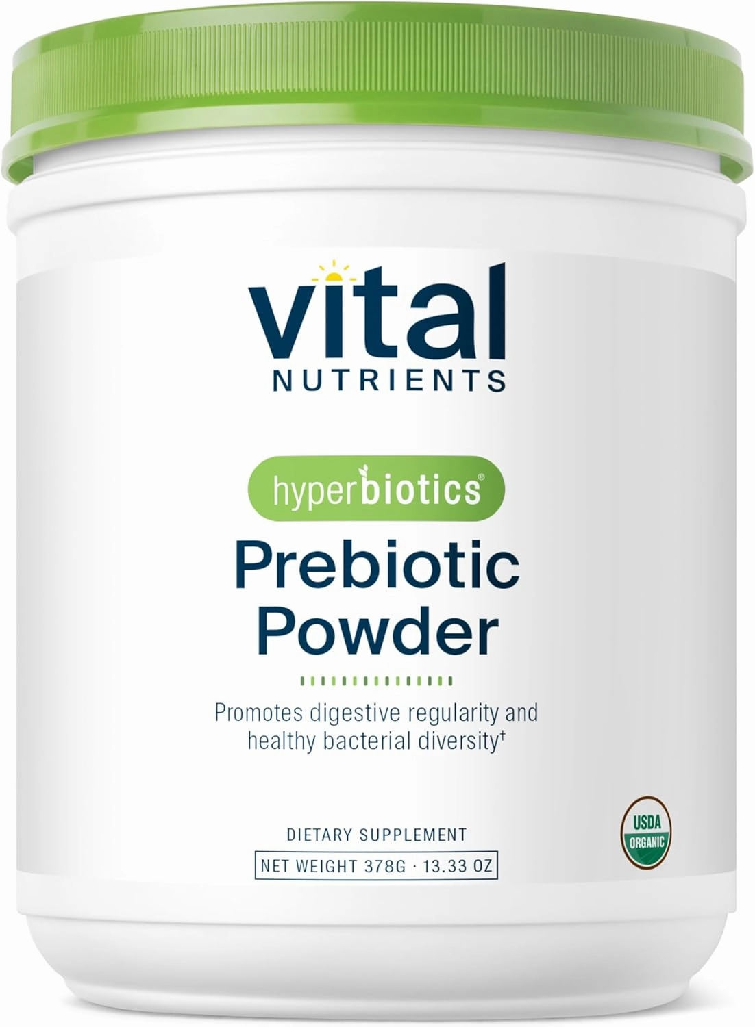 Hyperbiotics Vital Nutrients Organic Prebiotic Fiber Powder | Supports Gut Health and Digestive Regularity | Soluble Fiber Supplement for Women and Men | Vegan Organic Fiber Powder | 54 Servings