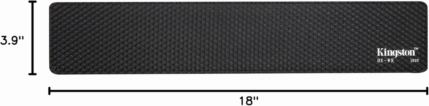 HyperX Wrist Rest - Full Sized - Cooling Gel - Memory Foam - Anti-Slip - Ergonomic - Keyboard Accessory, Black
