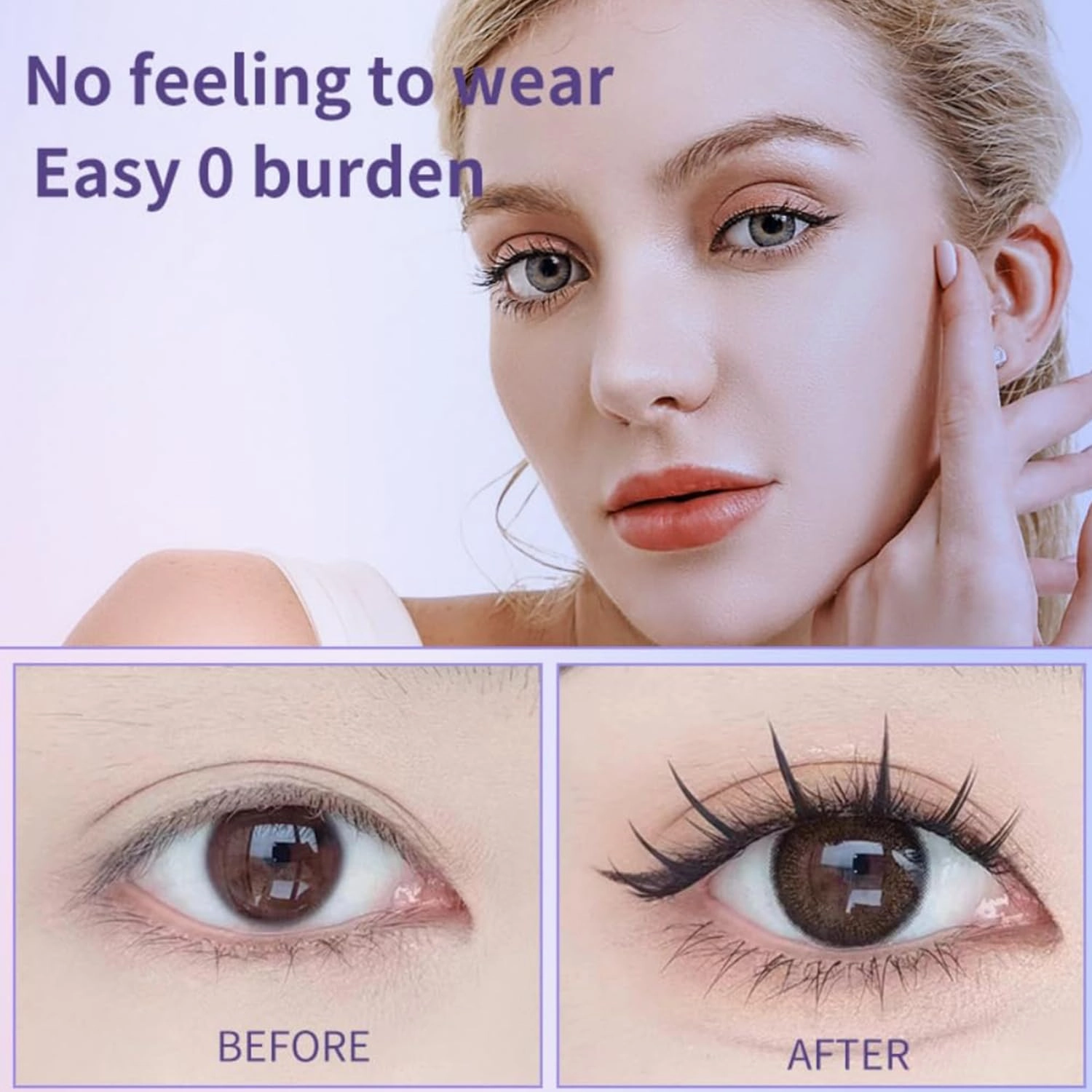 Icerostma Magnetic Lashes with Applicator, Double Sided Magnetic Eyelashes, Waterproof, Reusable Natural Look, No Glue (M07)