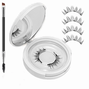 Icerostma Magnetic Lashes with Applicator, Double Sided Magnetic Eyelashes, Waterproof, Reusable Natural Look, No Glue (M07)
