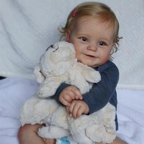 iCradle Lovely Real Look Reborn Baby Doll 20 inch 50 cm Silicone Toddler Baby Doll Realistic Newborn Doll Toy for Ages 3 
