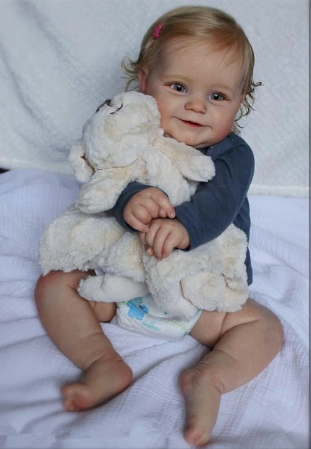 iCradle Lovely Real Look Reborn Baby Doll 20 inch 50 cm Silicone Toddler Baby Doll Realistic Newborn Doll Toy for Ages 3 