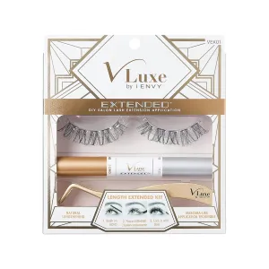 i•ENVY DIY Lash Extension Starter Kit With 10 Natural Lengthening Extended Clusters, Applicator and Bond & Seal - Eye lifting Effect, Feather Light Reusable Lash with Super Thin Microbands