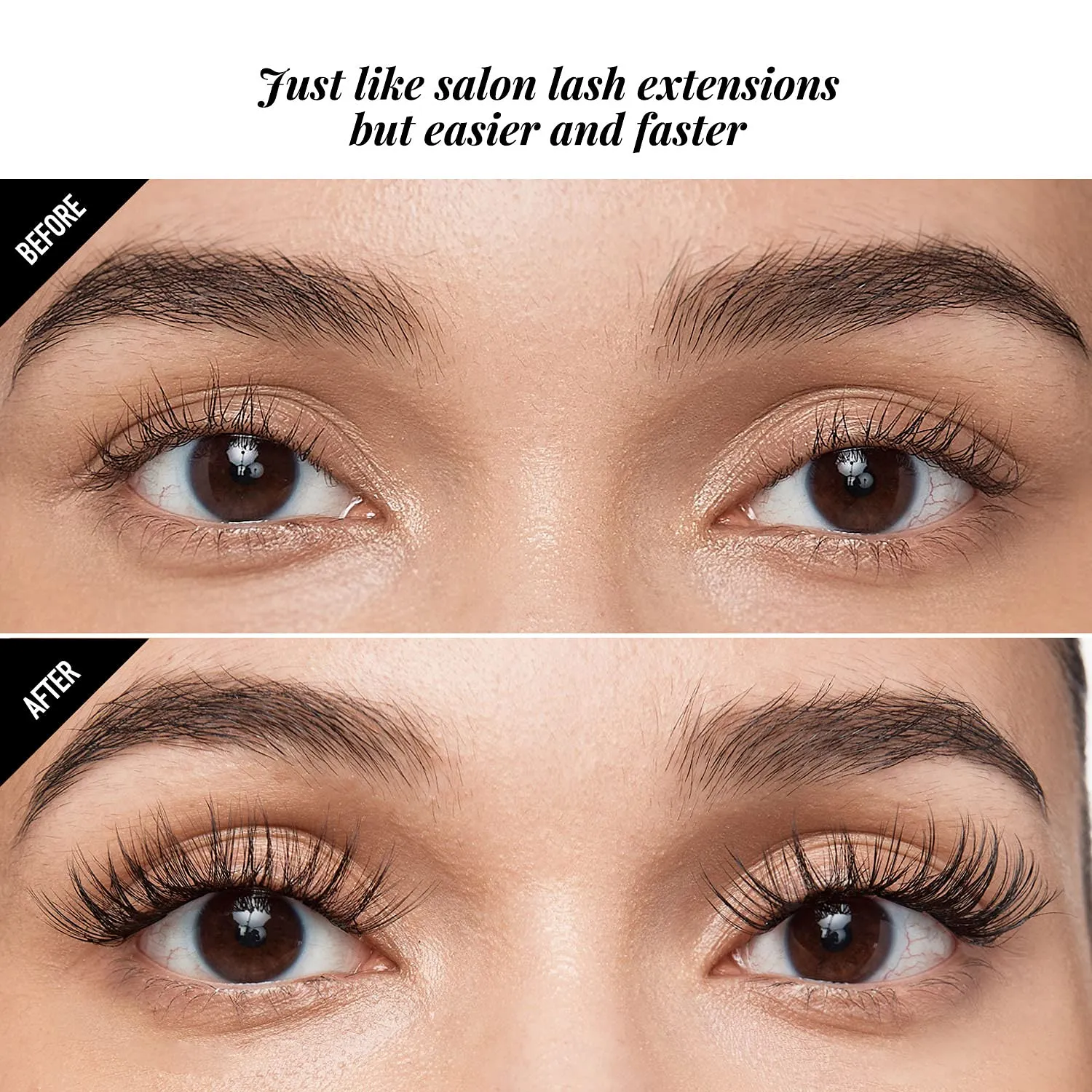 i•ENVY DIY Lash Extension Starter Kit With 10 Natural Lengthening Extended Clusters, Applicator and Bond & Seal - Eye lifting Effect, Feather Light Reusable Lash with Super Thin Microbands