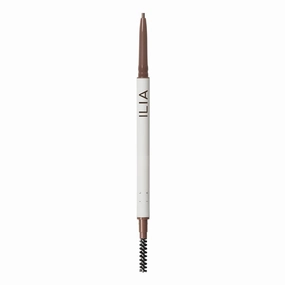 ILIA - In Full Micro-Tip Brow Pencil with Spoolie | Buildable Pigment, Fade-Resistant | Safe for Sensitive Eyes, Fragrance   Silicone-Free | Non-Toxic, Vegan, Cruelty-Free, Clean Makeup (Taupe)