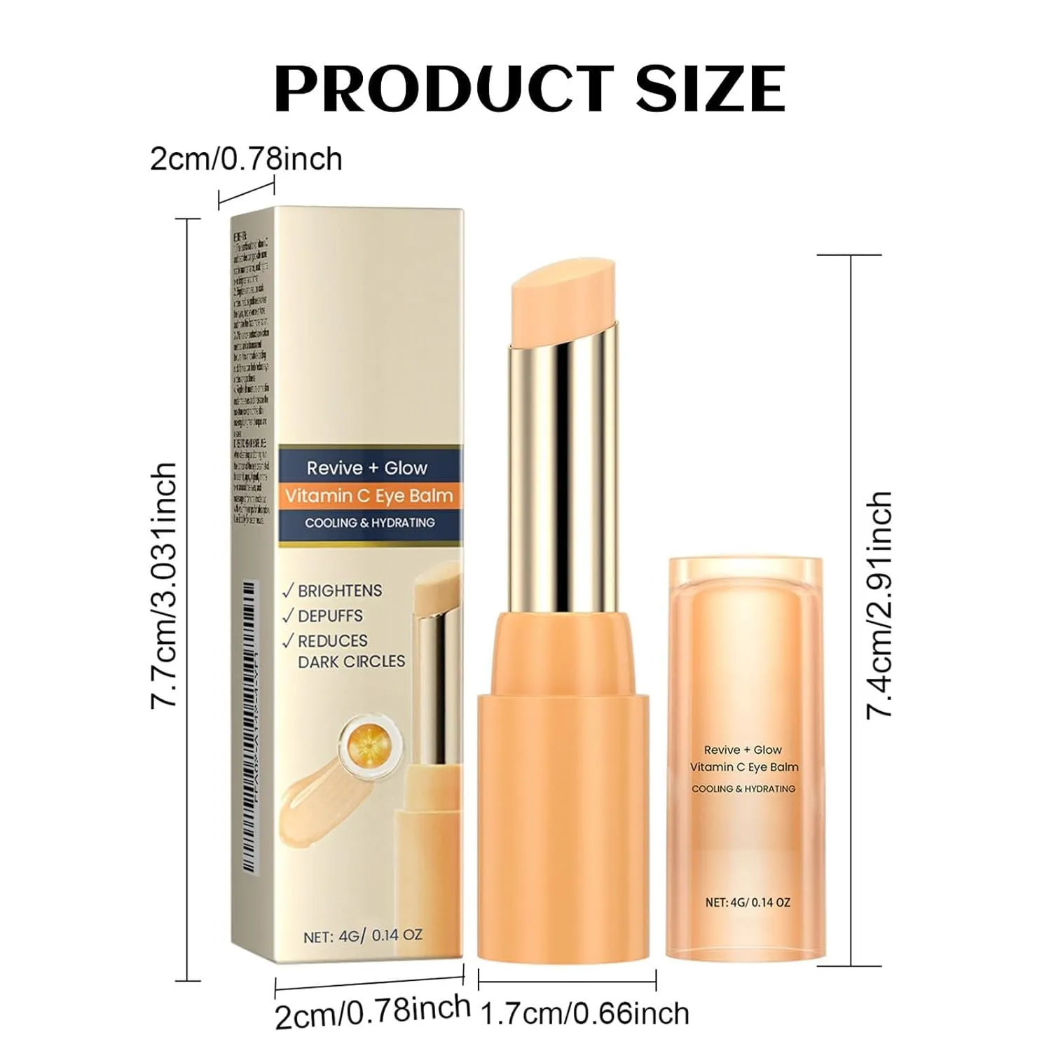 Illutminate Eye Balm with Vitamin C,New Vitamin C Eye Balm Stick,Deep Moisturizing Hydrating and Firming,Improve Dark Circles