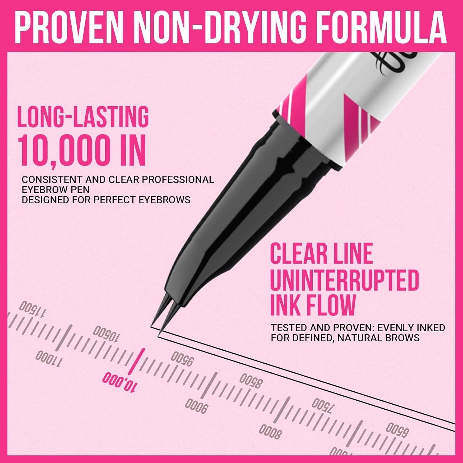iMethod Curved Eyebrow Pen - 2-in-1 Dual-Ended Microblading Eyebrow Pencil with Curved Tip and Precise Brush-Tip, Brow Pen for Natural Hair-Like Brows, Lasts All-Day, Black